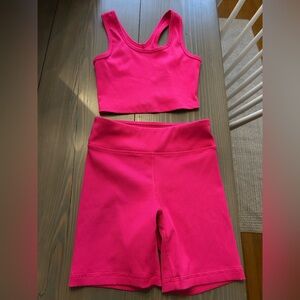 Girls tumbling outfit hot pink size small